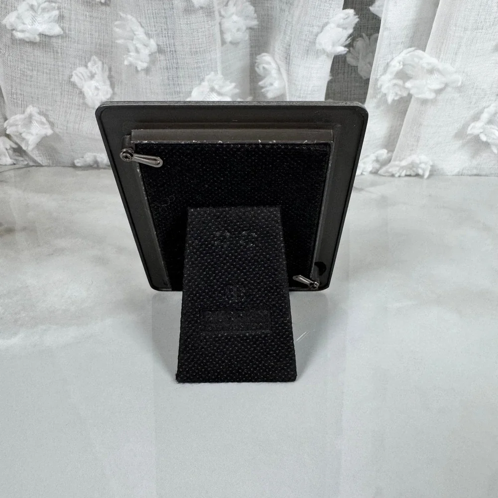 Burnes of Boston Small Pewter Baby Desk Top Photo Picture Frame Bear in‎ Bath
